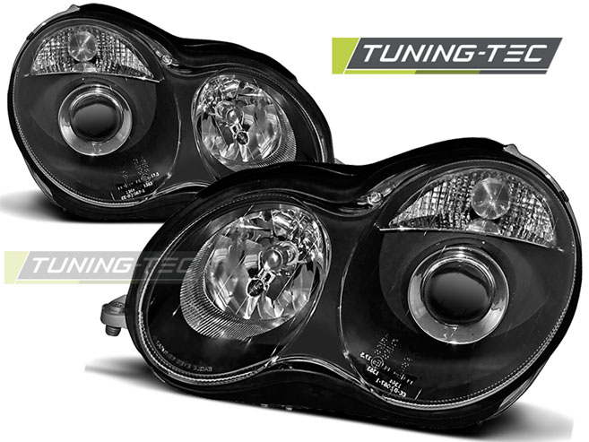 Phare - HEADLIGHTS BLACK s'adapte à MERCEDES W203 C-KLASA 07.00-03.04