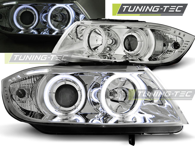 HEADLIGHTS ANGEL EYES CCFL CHROME fits BMW E90/E91 03.05-08.08