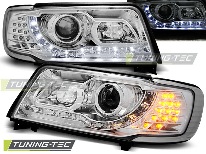 Phare - HEADLIGHTS DAYLIGHT CROME correspond à AUDI 100 C4 12.90-06.94
