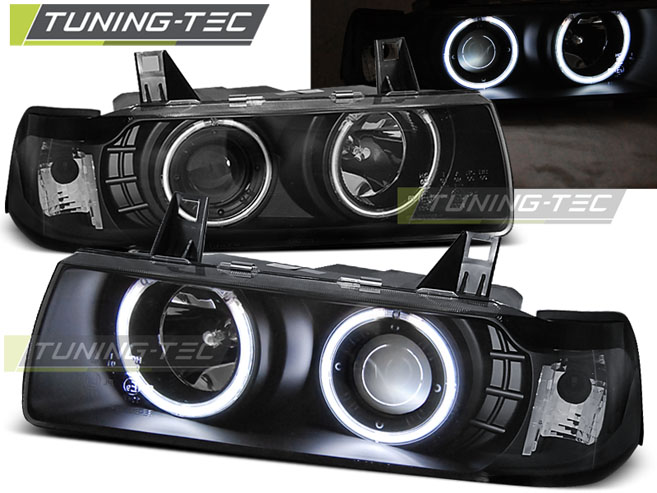 Phare - CHEFS ANGEL EYES CCFL BLACK convient BMW E36 12.90-08.99 S/C/ T