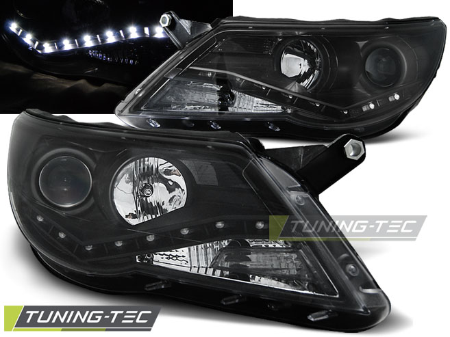 HEADLIGHTS DAYLIGHT BLACK fits VW TIGUAN 10.07-11