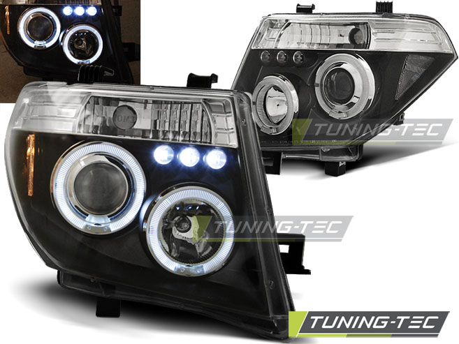 Phare - NISSAN NAVARA D40/PATHFINDER 05-10 ANGEL EYES BLACK