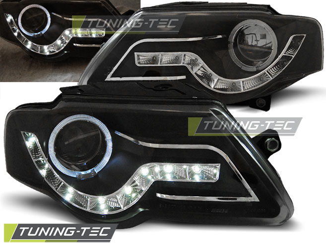 Phare - de type « feux de jour » (daylight) noirs pour VW PASSAT B6