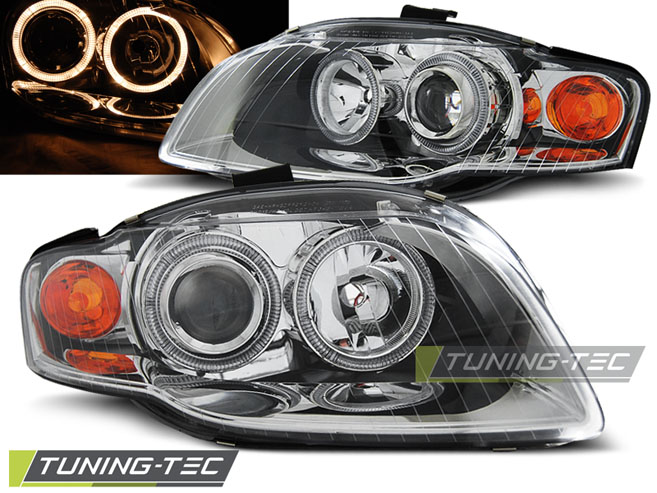 Phare - CHARGE D'UNE ANGEL EYES CHROME correspond à AUDI A4 B7