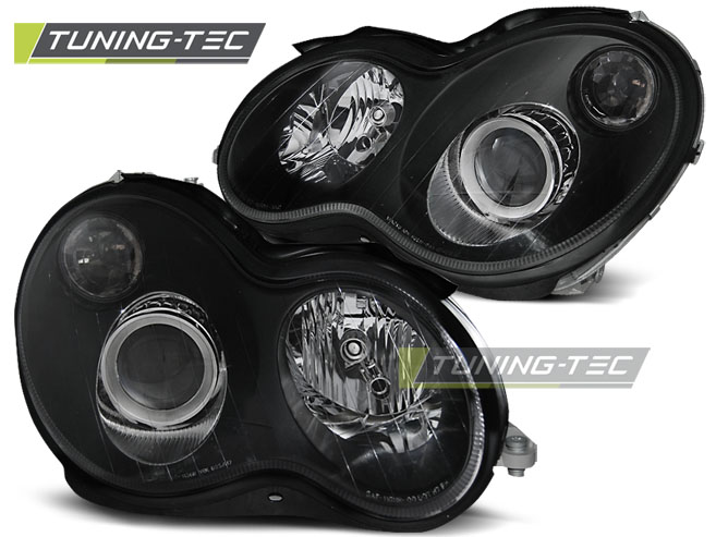 Phare - HEADLIGHTS BLACK s'adapte à MERCEDES W203 C-KLASA 07.00-03.04