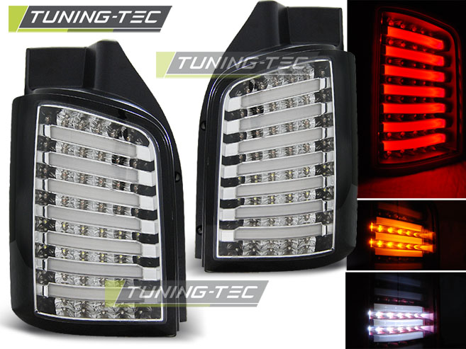 LED - LUMIÈRES DE TAIL LED CROME BLACK fits VW T5 04.03-09 / 10-15