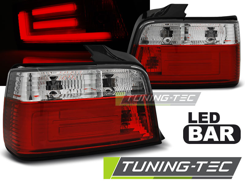 LED - LED BAR TAIL LIGHTS RED WHIE convient à BMW E36 12.90-08.99