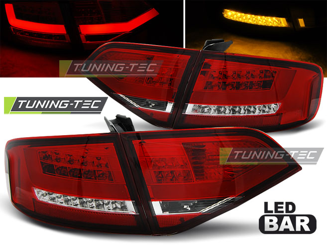 LED - LUMIÈRES DE TAIL LED RED BLANC convient AUDI A4 B8 08-11 SEDAN