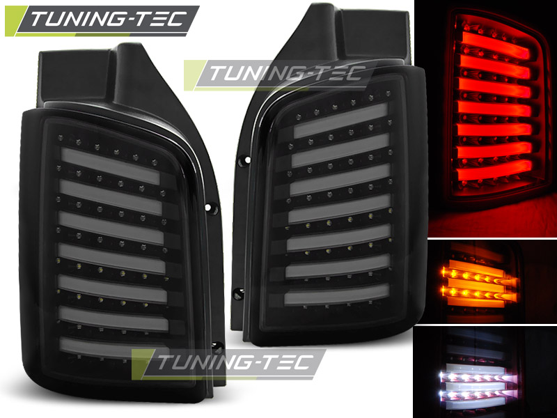 LED - LUMIÈRES DE TAIL DEL FUMER NOIR VW T5 04.03-09 / 10-15 TRANSPORTEUR