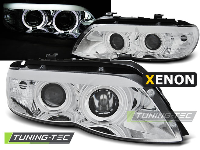 XENON HEADLIGHTS ANGEL EYES CHROME fits BMW X5 E53 11.03-06