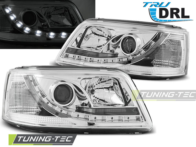 Phare - CHEFS TRUE DRL CHROME convient VW T5 04.03-08.09