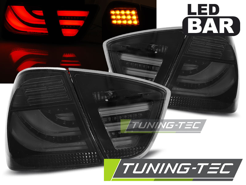 LED - LED BAR TAIL LIGHTS SMOKE BLACK convient BMW E90 03.05-08.08