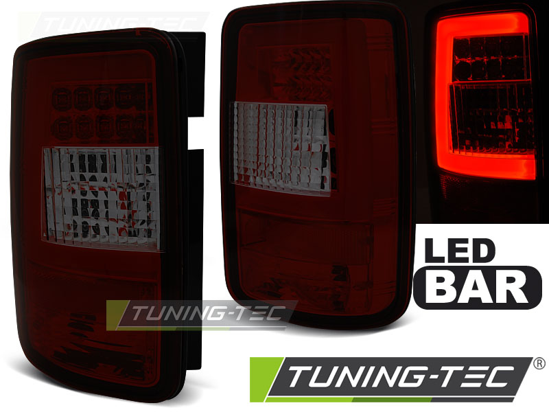 LED - LED BAR TAIL LIGHTS RED SMOKE s'adapte VW CADDY 03-03.14