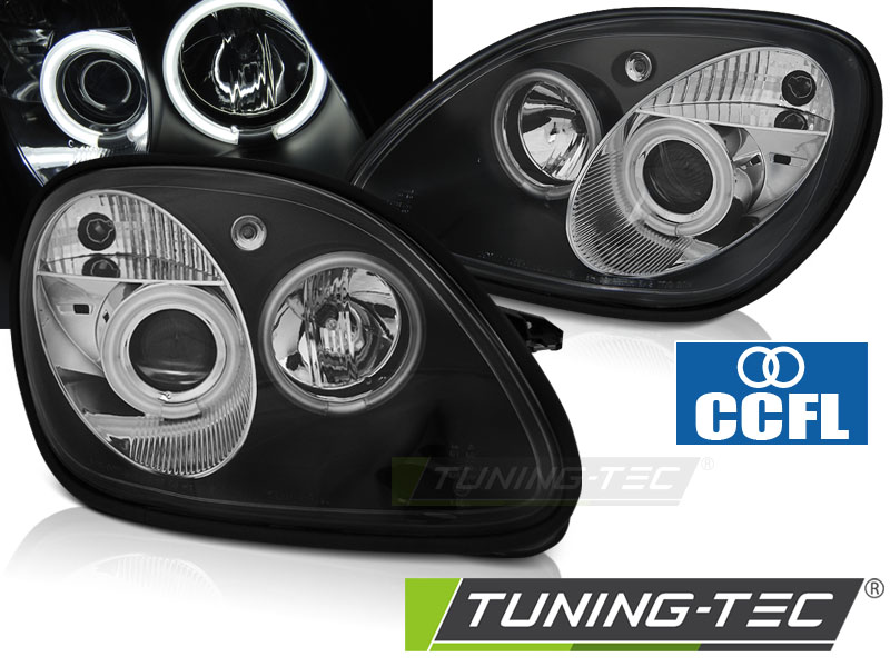 Phare - HEADLIGHTS ANGEL EYES CCFL BLACK fits MERCEDES R170 SLK