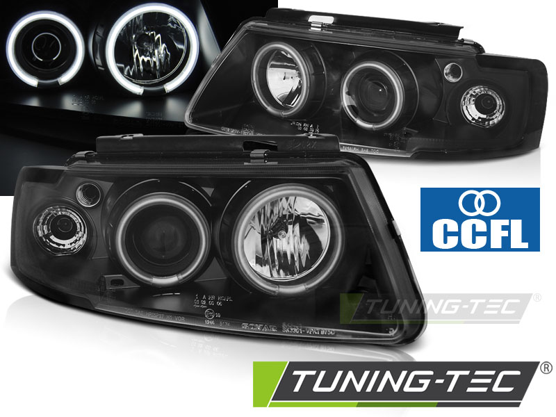 Phare - FEUILLES ANGEL EYES CCFL BLACK convient VW PASSAT B5 3B 96-08.00