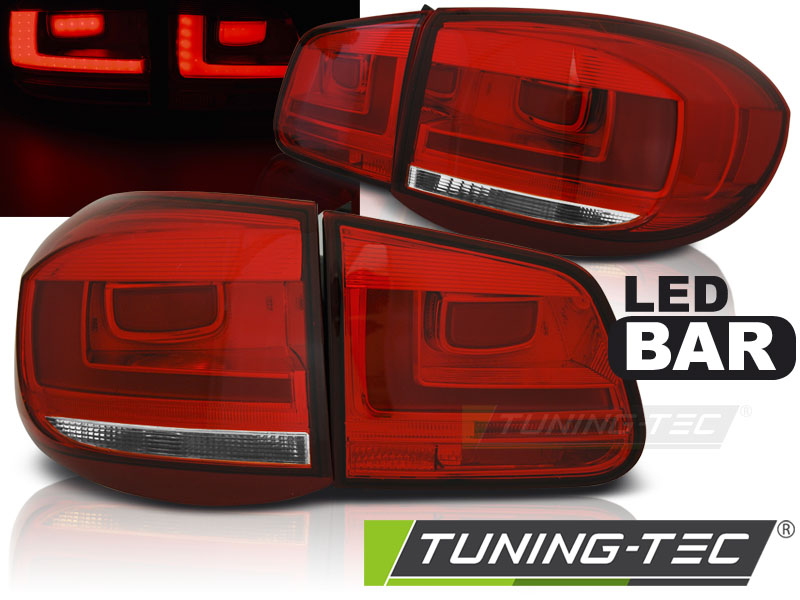 LED BAR TAIL LIGHTS RED WHIE fits VW TIGUAN 07-07.11