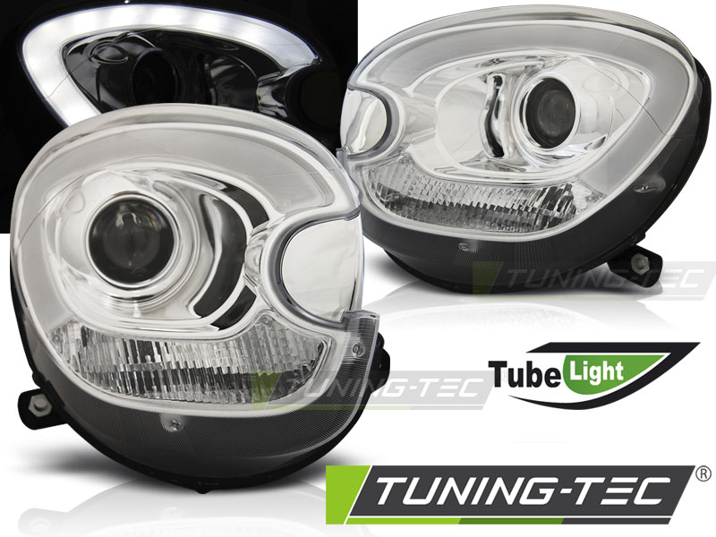 Phare - HAUTES LUMIÈRES TUBE LUMIÈRE CHROME convient BMW MINI