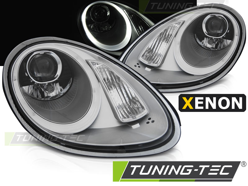 XENON HEADLIGHTS SILVER fits PORSCHE BOXSTER / CAYMAN 987 05-08