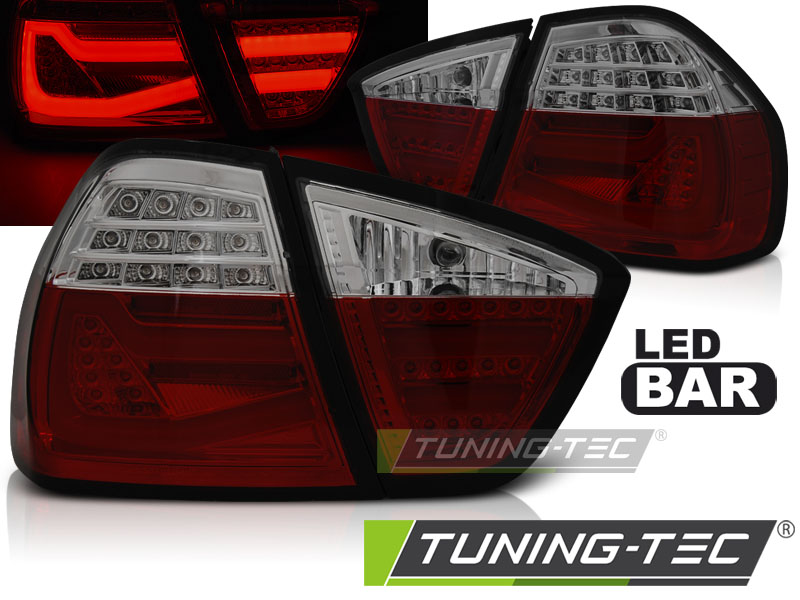 LED - LED BAR TAIL LIGHTS RED SMOKE convient BMW E90 05-08