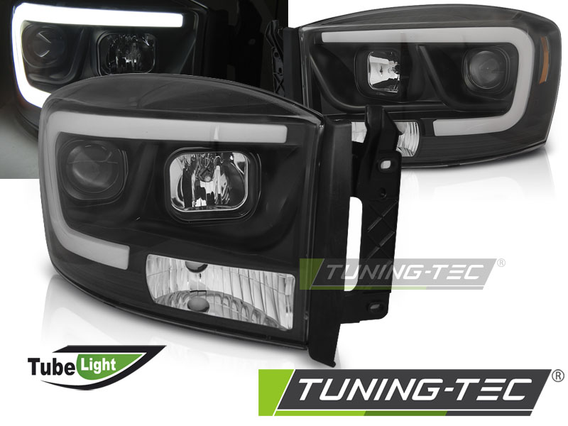 Phare - DODGE RAM 06-08 TUBE LIGHT BLACK