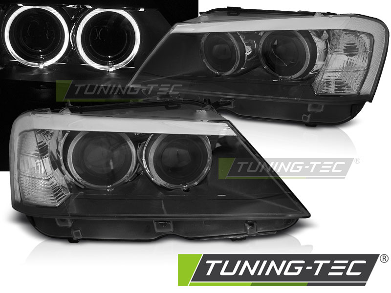 Phare - FEUILLES ANGEL EYES LED BLACK convient BMW X3 F25 10-07.14