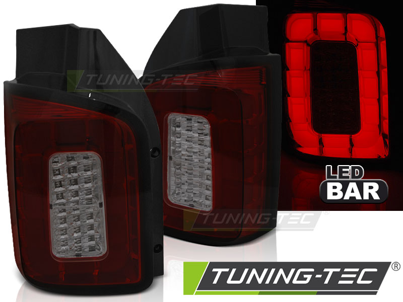 LED - LED BAR TAIL LIGHTS RED SMOKE fit VW T6 15-19 TRANSPORTEUR