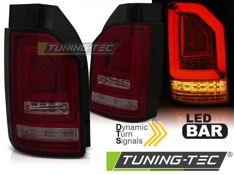 LED - LED BAR TAIL LIGHTS RED SMOKE SEQ convient VW T6 15-19 OEM BULB