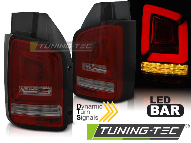 LED - LED BAR TAIL LIGHTS RED SMOKE SEQ convient VW T6 15-19 TR