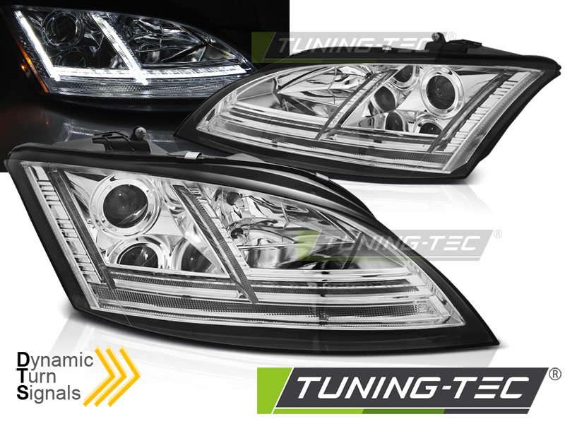 Phare - HEADLIGHTS LED CROME SEQ convient à AUDI TT 06-10 8J
