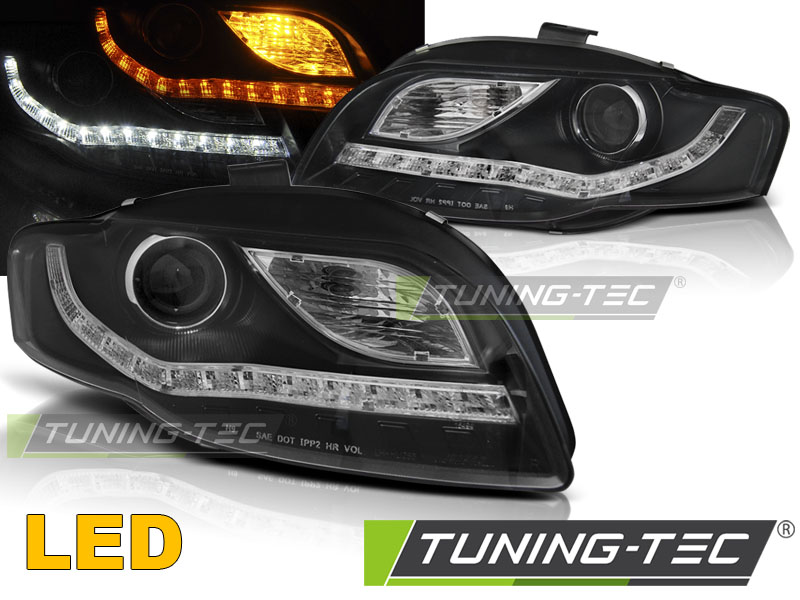 Phare - de type « feux de jour » (daylight) noirs pour AUDI A4 B7