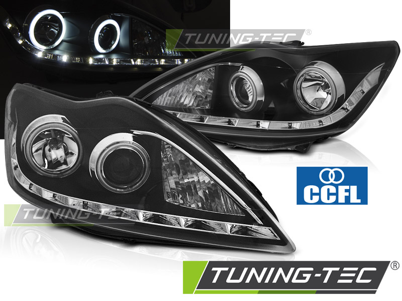 Phare - FORD FOCUS II 02.08-10 ANGEL EYES CCFL BLACK