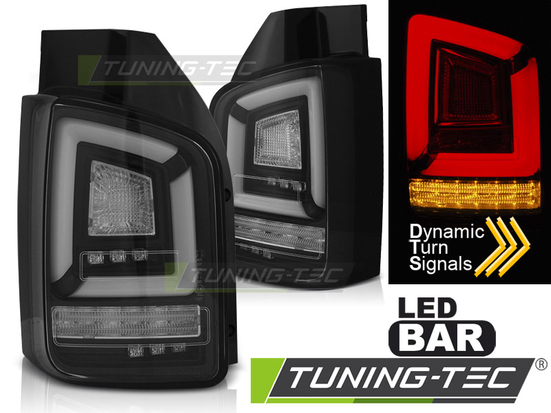 LED - LED BAR TAIL LIGHTS BLACK SEQ convient VW T5 04.03-09