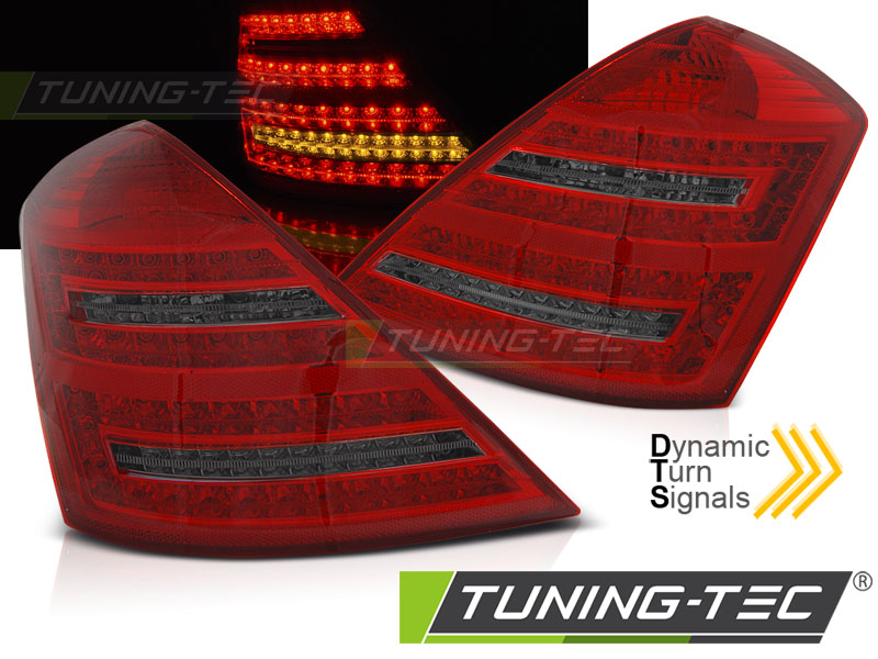 LED - LUMIÈRES DE TAIL LED SMOKE RED SEQ convient à MERCEDES W221