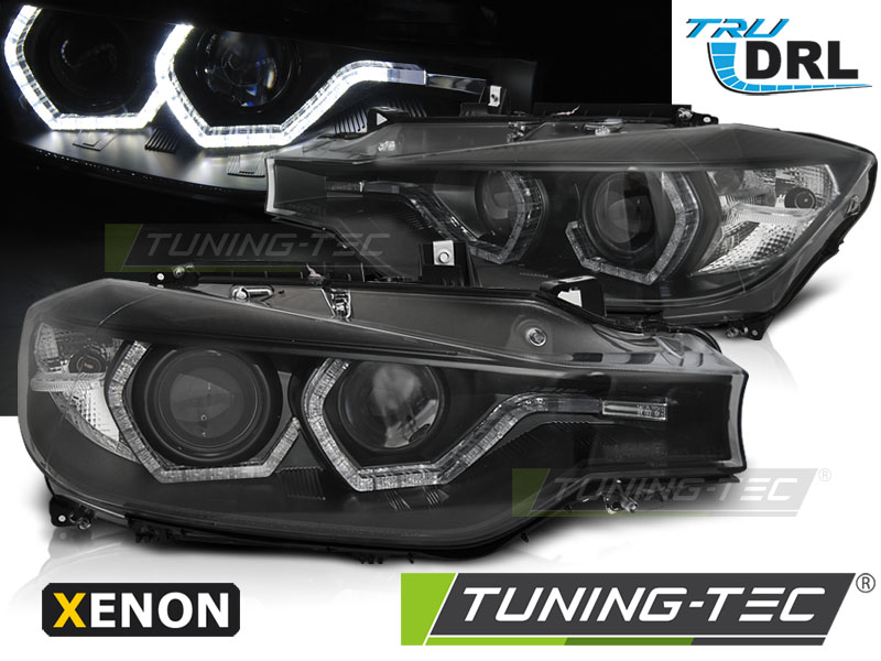 XENON HEADLIGHTS ANGEL EYES LED DRL BLACK fits BMW F30/F31 10.11 -