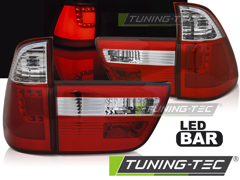 LED - LED BAR TAIL LIGHTS RED WHIE convient BMW X5 E53 09,99-10,03