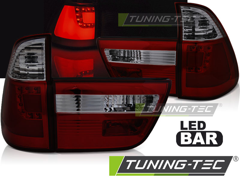 LED - LED BAR TAIL LIGHTS RED SMOKE convient BMW X5 E53 09,99-10,03