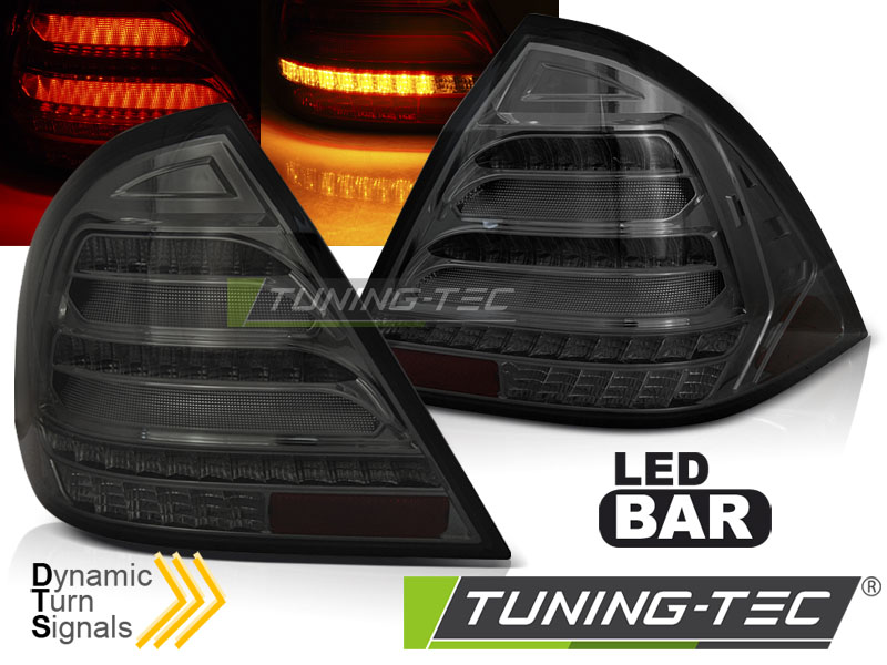 LED - LED BAR TAIL LIGHTS SMOKE SEQ convient à MERCEDES W203 SEDAN