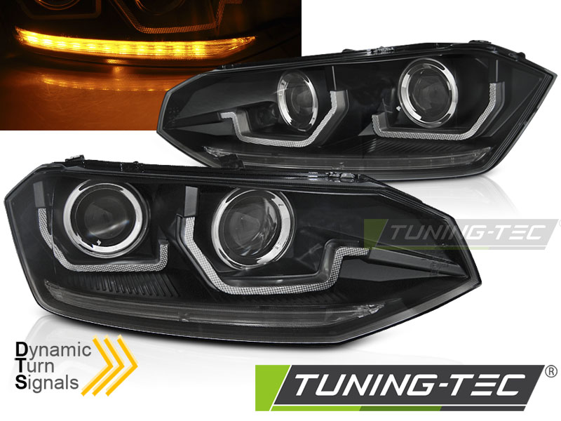 VW POLO VI 2G 17-21 SEQ LED BLACK