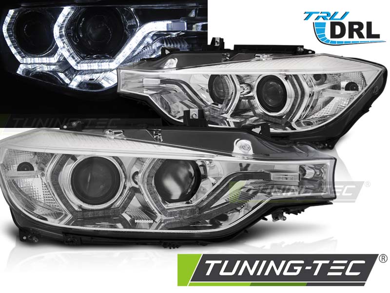 Phare - CHARGEMENTS ANGEL EYES LED DRL CHROME convient BMW F30/F31