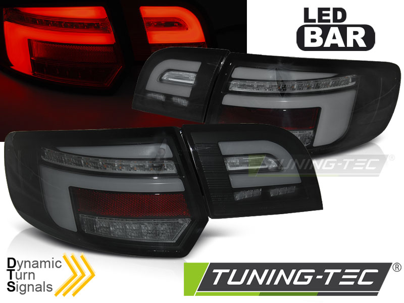 LED - LED BAR TAIL LIGHTS BLACK SEQ convient AUDI A3 8P 5D 08-12