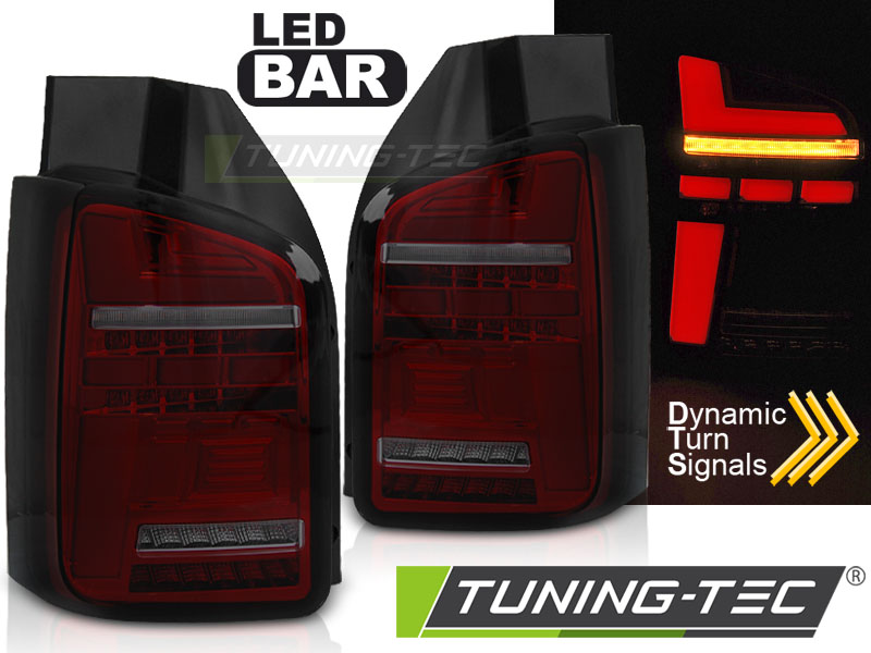 LED - LED BAR TAIL LIGHTS RED SMOKE SEQ convient VW T5 10-15