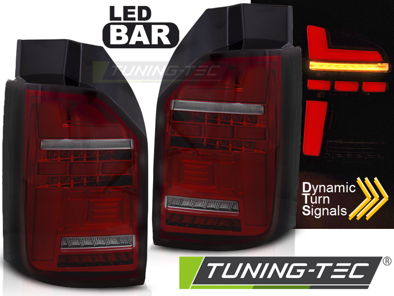 LED - LED BAR TAIL LIGHTS RED SMOKE SEQ convient VW T6,T6.1 15-24 LED