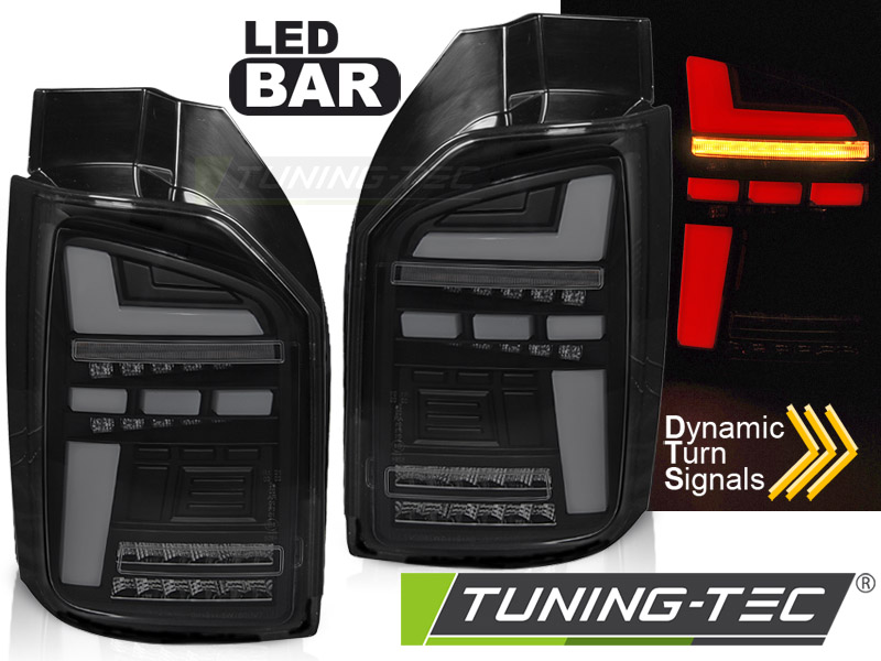 LED - LED BAR TAIL LIGHTS BLACK SMOKE SEQ convient VW T6.1 20- OEM BULB