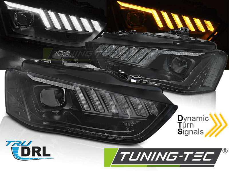 HEADLIGHTS LED BLACK SEQ fits AUDI A4 B8 12-15