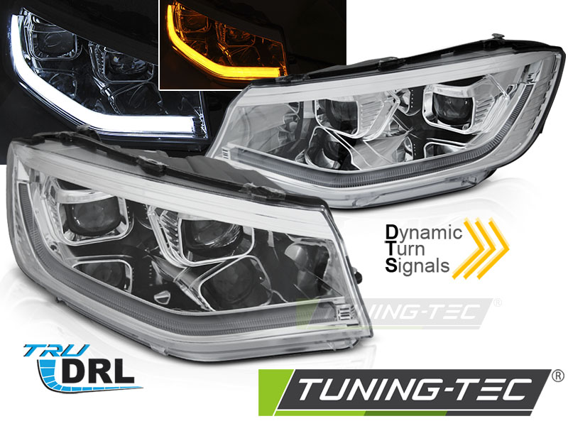 Phare - TUBE LIGHT CHROME DRL SEQ s'adapte à VW CADDY 20-