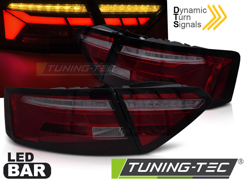 LED - LED BAR TAIL LIGHTS RED SMOKE SEQ convient AUDI A5 11-16