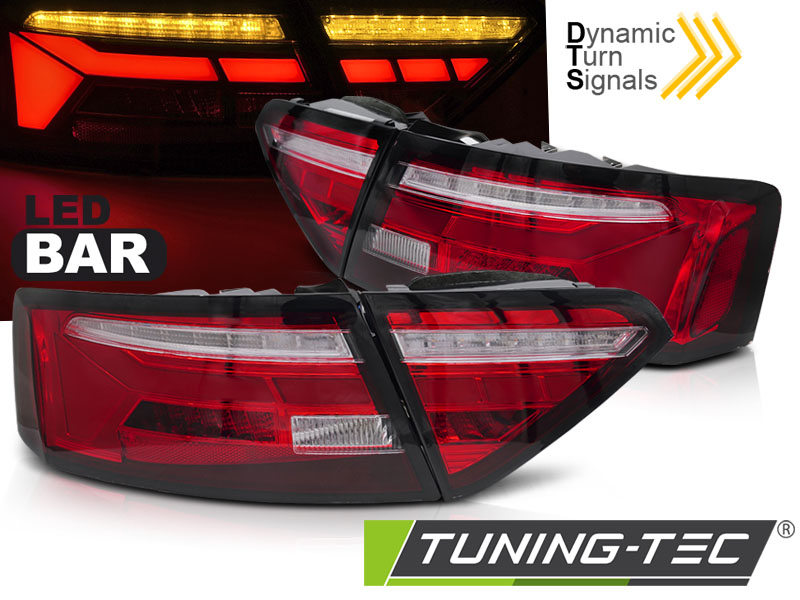 LED - LED BAR TAIL LIGHTS RED WHITE SEQ convient AUDI A5 11-16