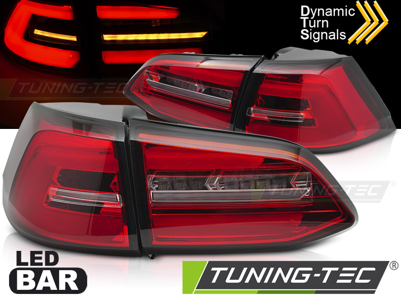 LED - LED TAIL LIGHTS RED BLANC SEQ convient VW GOLF 7 17-19 SW