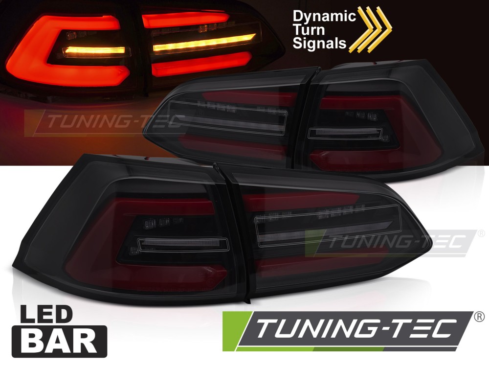 LED - LUMIÈRES DE TAIL DEL FUMEUR BLACK W/RED SEQ fit VW GOLF 7 13-17