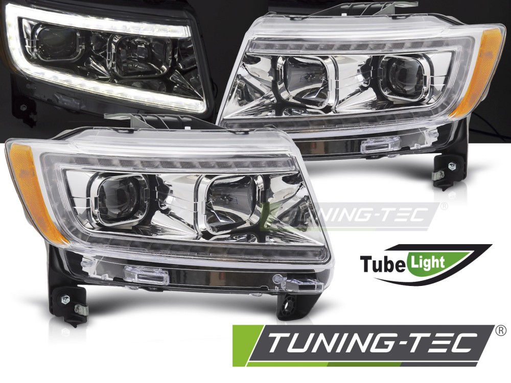 Phare - Jeep GRAND CHEROKEE 11-13 TUBE LUMIÈRE CHROME